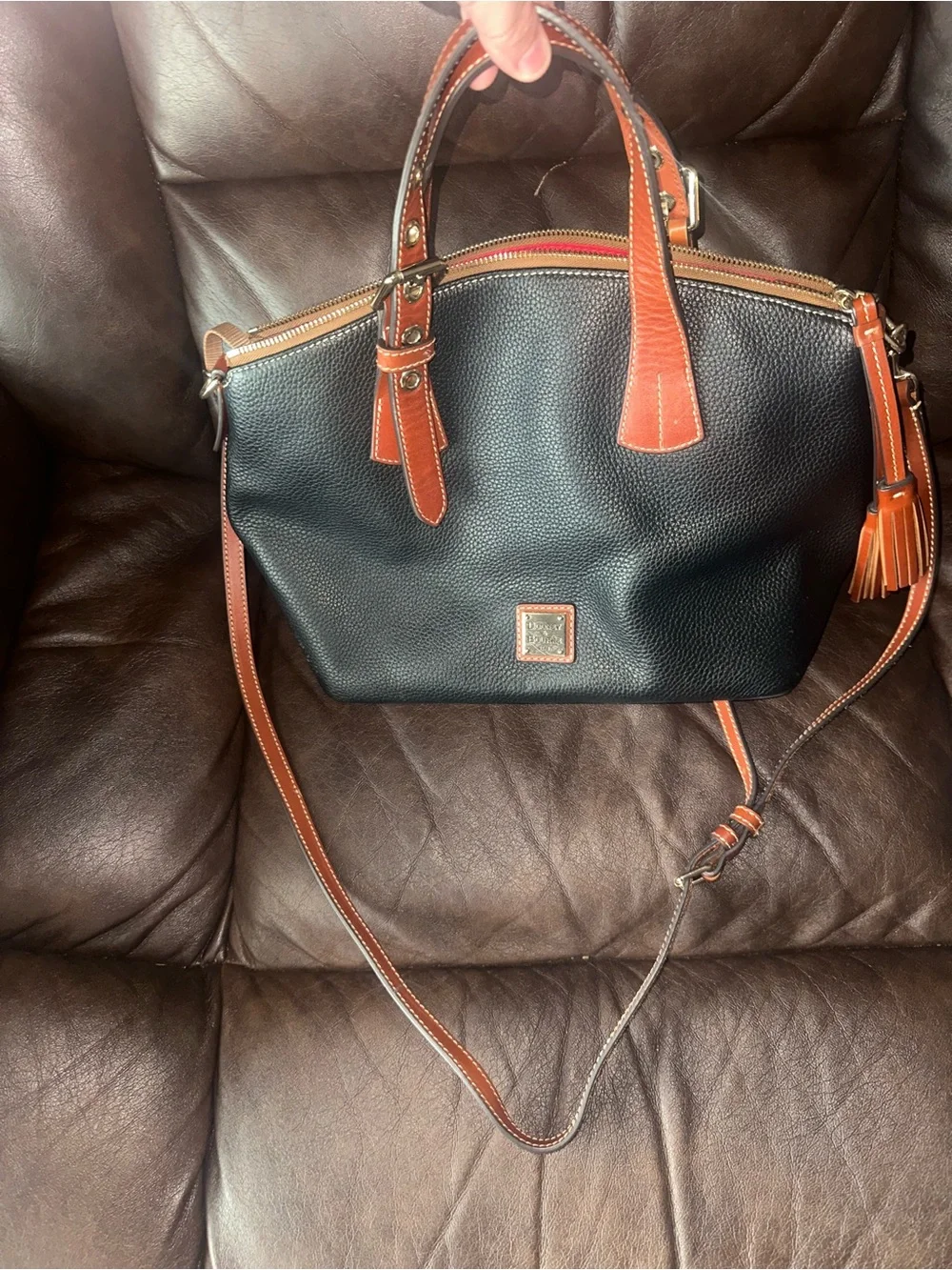 Dooney & Bourke Trina Satchel pebbled black